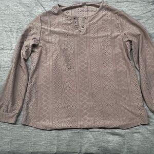 Women’s XL Long Sleeve Patterned Blouse Unknown Brand